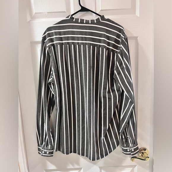 ASOS Pinstripe Grey button up shirt L - Picture 5 of 5
